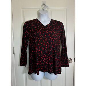 Lane Bryant 14/16 black and red long sleeve